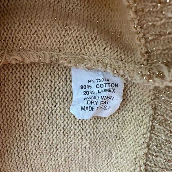 Gold Knit Crew Neck Sweater - Picture 5 of 7